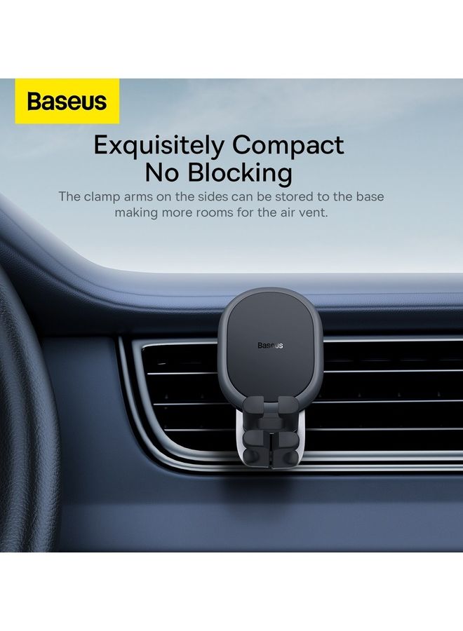 Baseus Car Phone Holder Air Vent Gravity Stable Mobile Mount Cradle Mini Auto Clamp Stand Compatible with iPhone 14/13/13 Mini/13Pro/ 13 Pro Max/11/12/mini/pro max,Samsung S20 S10 A71 A51 Ultra,Huawei,Xiaomi Black - Image 4
