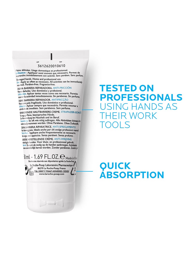 LA ROCHE-POSAY - Cicaplast Mains Moisturiser For Dry And Damaged Hands Multicolour 50ml - Image 1