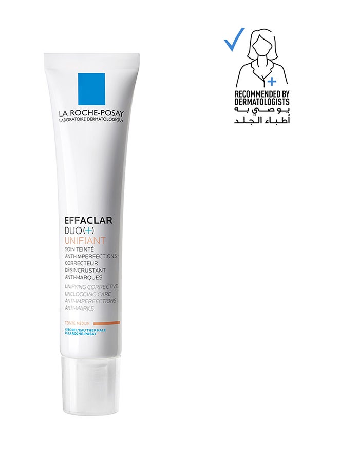 LA ROCHE-POSAY - Effaclar Duo + Unifiant Anti-Blemish Efficacy Cream Medium Shade 40ml - Image 1