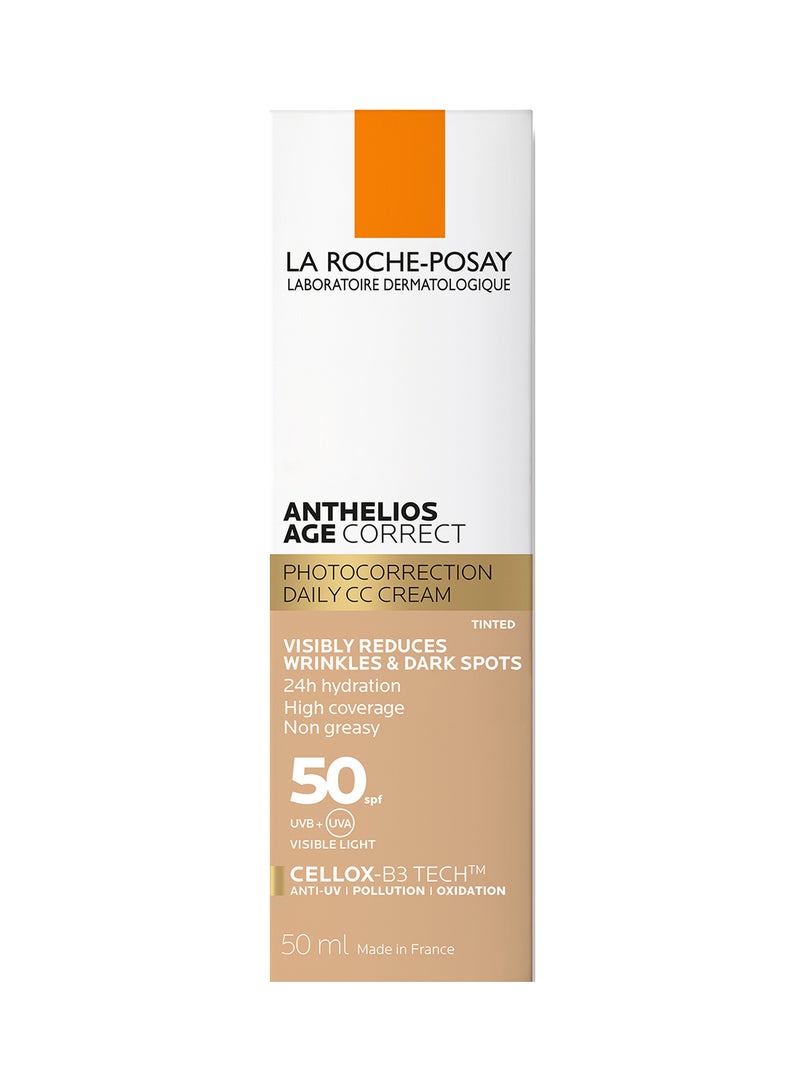 LA ROCHE-POSAY - Anthelios Age Correct Spf50 Tinted Photocorrection Daily Cc Cream White 50ml - Image 1