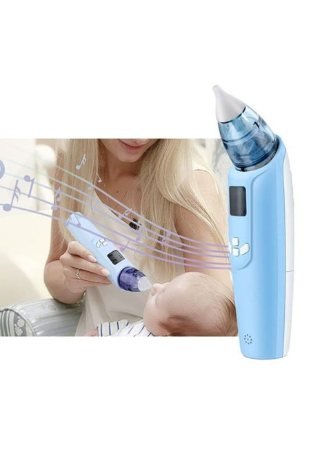 Baby Nasal Aspirator Electric Nose Cleaner With 3 Suction Levels LCD Screen Flashlight And Music Battery Operated For Infant And Toddler
