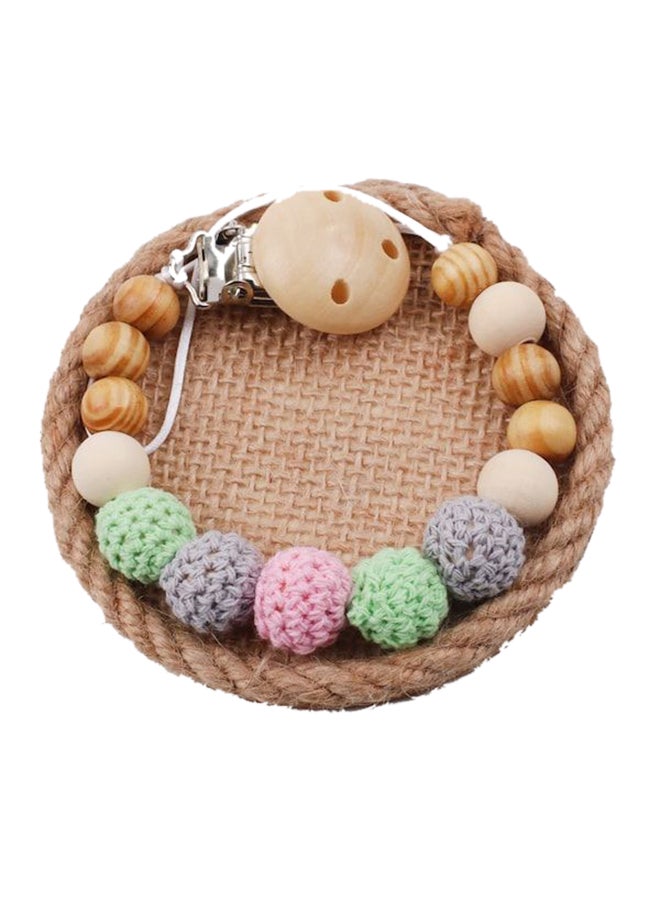Crochet Beads Wooden Pacifier Clip Chain - Image 2