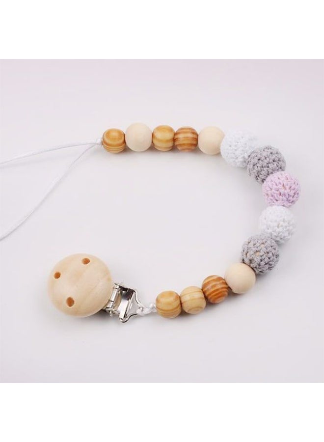 Crochet Beads Wooden Pacifier Clip Chain - Image 3