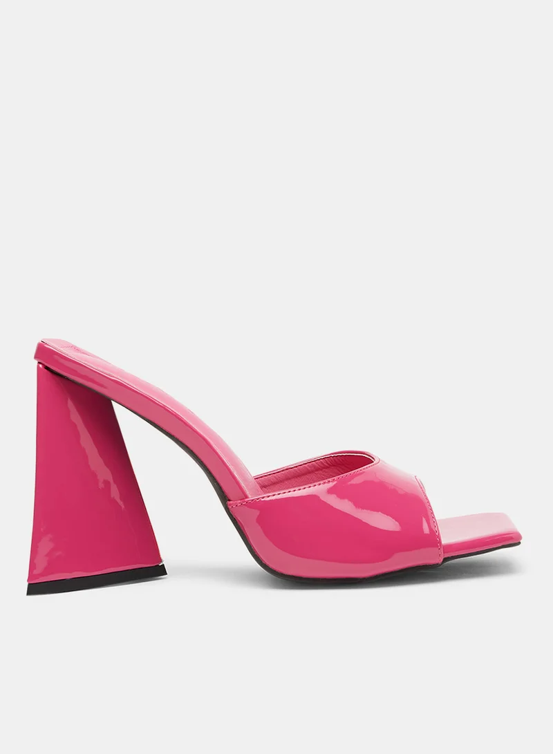 LABEL RAIL Essential Block Heel Sandals Purple