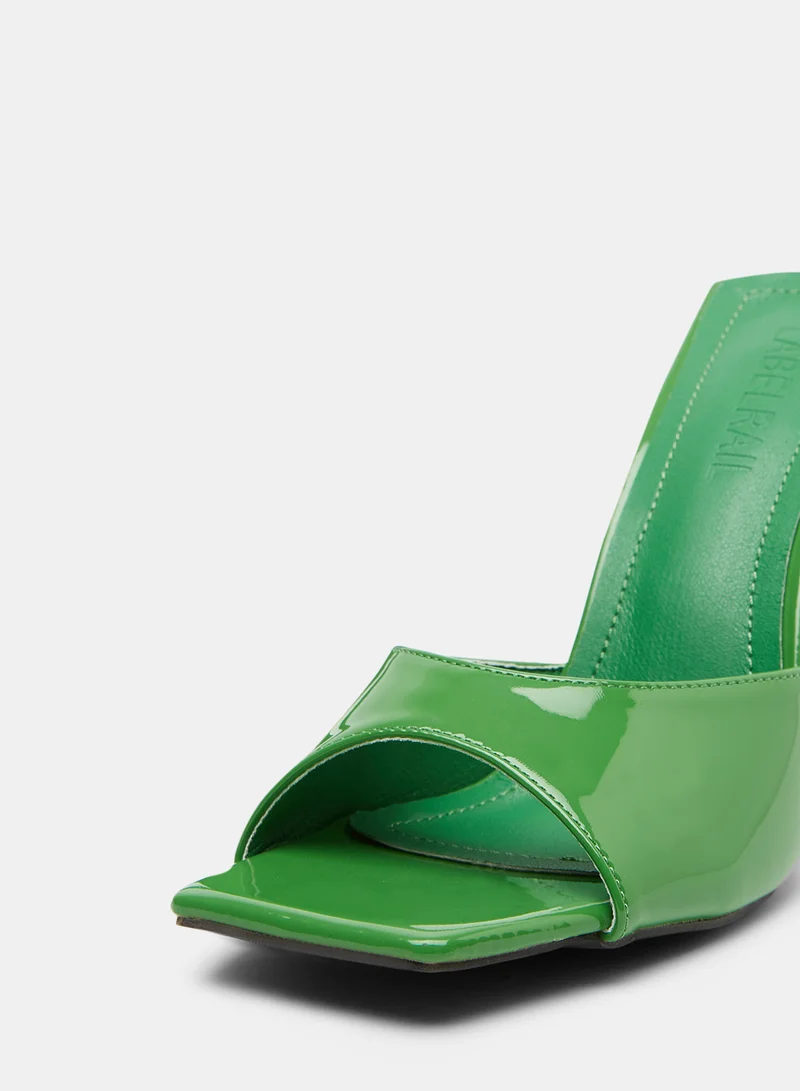 LABEL RAIL Essential Block Heel Sandals Green