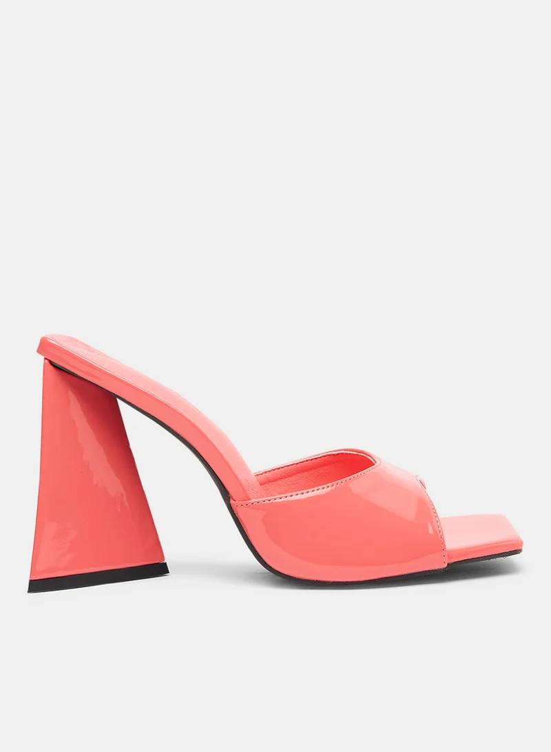 LABEL RAIL Essential Block Heel Sandals Pink