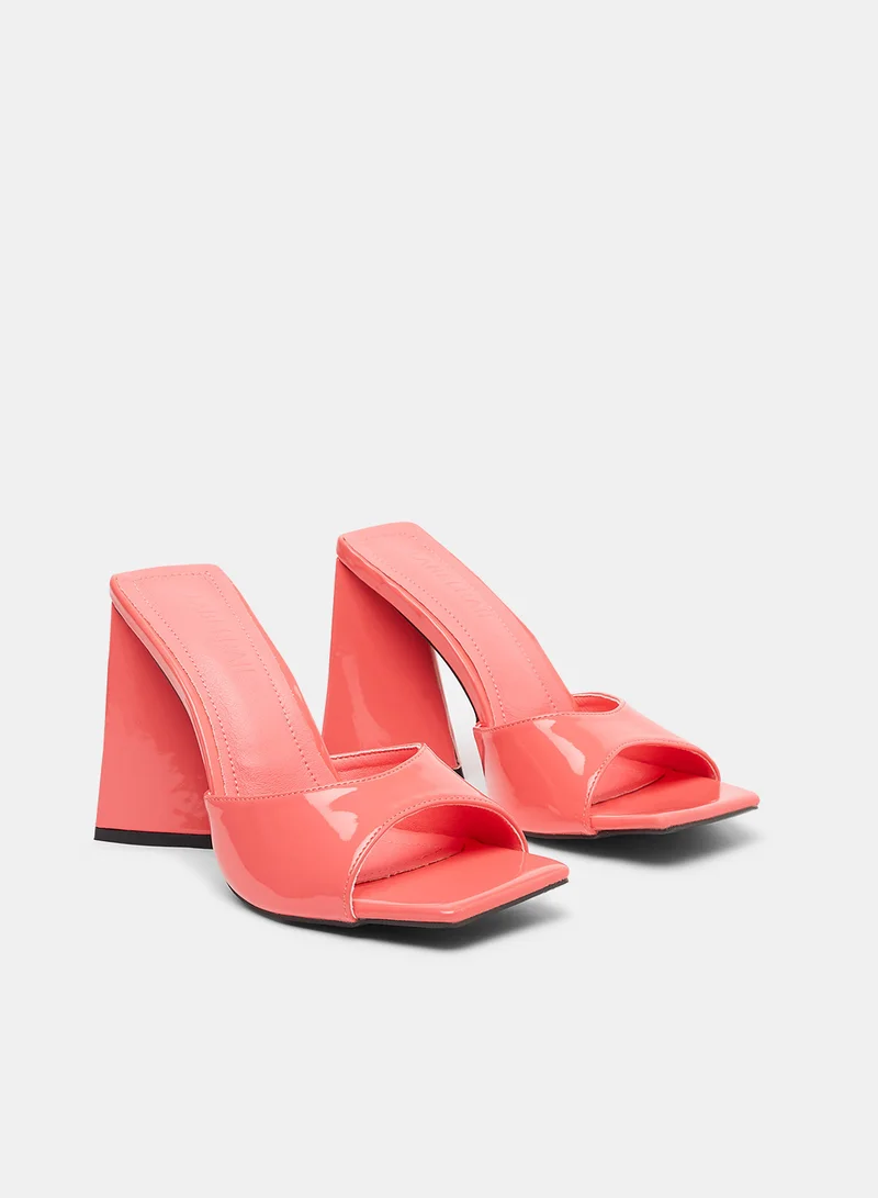 LABEL RAIL Essential Block Heel Sandals Pink