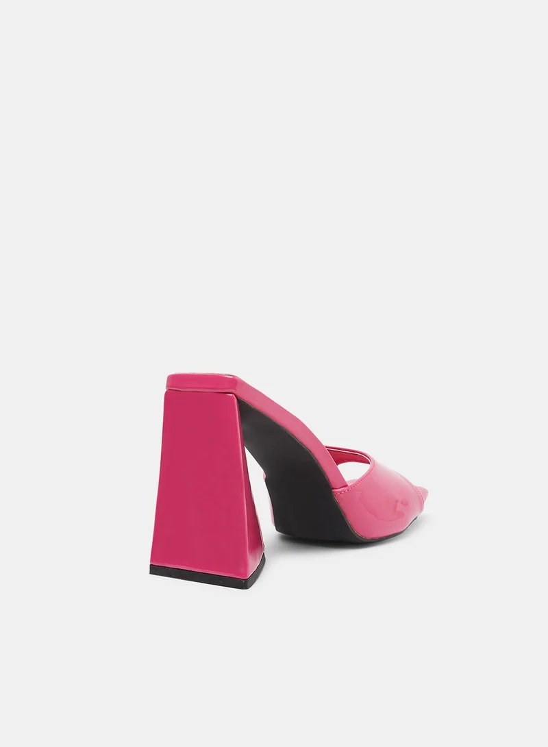 LABEL RAIL Essential Block Heel Sandals Purple