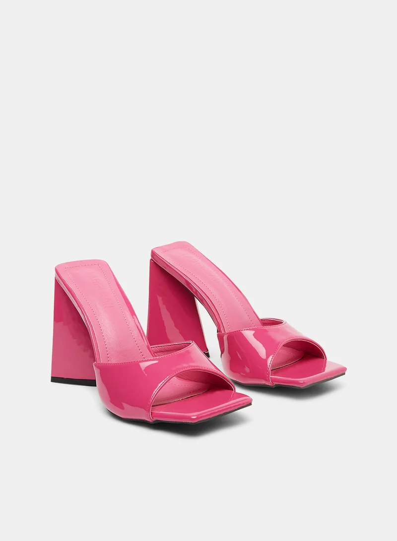 LABEL RAIL Essential Block Heel Sandals Purple
