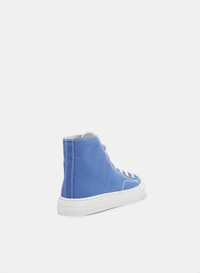 لايبل ريل High Top Canvas Sneakers