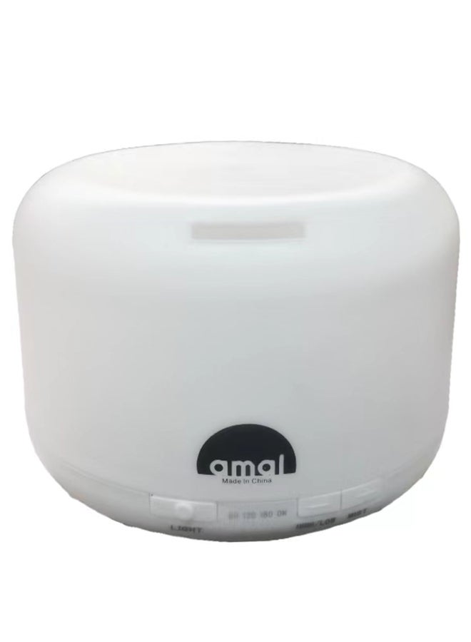 Amal - Aroma Diffuser, 4-In-1 Essential Oil Diffuser Aromatherapy Humidifier Quiet Air Vaporizer with 7 Lights White 125 x165 mmcm - Image 1