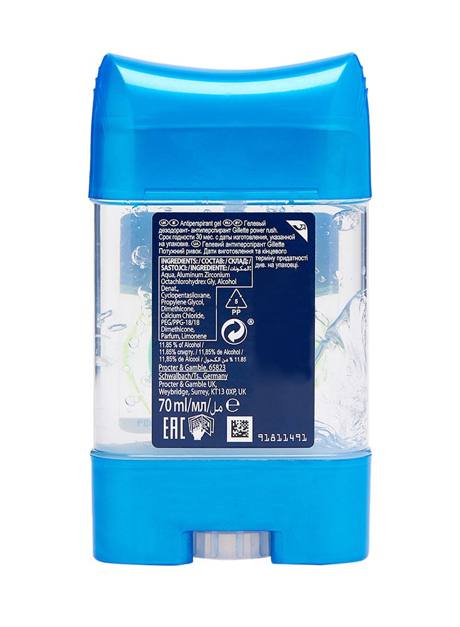 Gillette Power Rush Clear Antiperspirant Gel 70ml - Image 2