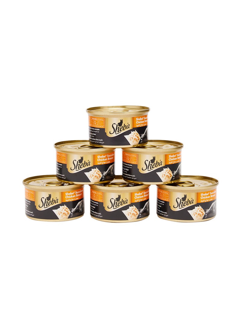 Sheba - Succulent Chicken Breast Wet Cat Food Can 85g Pack Of 24 - Image 1