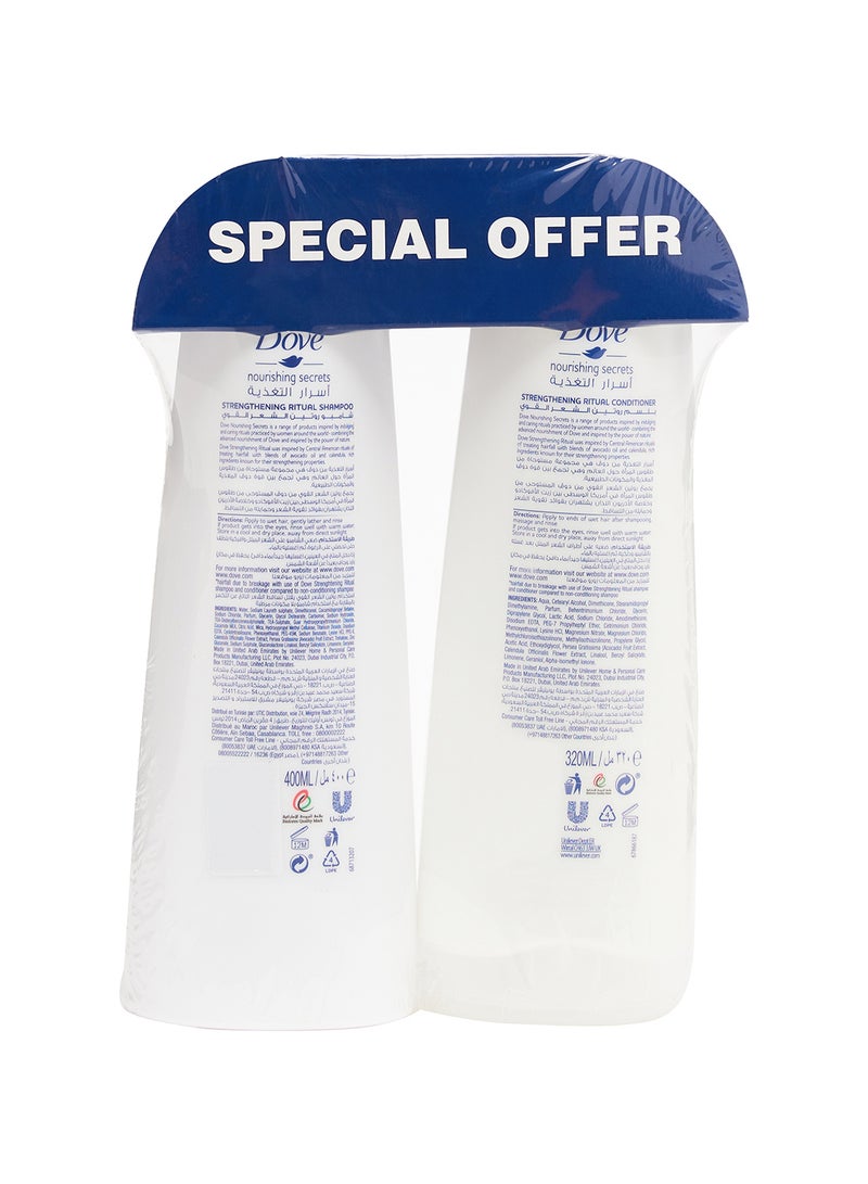 Dove - Nourishing Secrets Shampoo And Conditioner Set 400+320ml Pack of 2 - Image 1