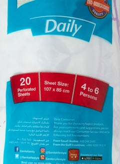 Sanita Sufra Matwiya Daily Small Table Cover Roll, 20-Sheets, 85 X 107cm Size 107x85cm  - Image 3