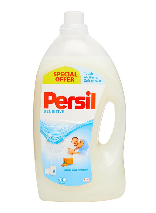 Persil - Sensitive And Baby Liquid Laundry Detergent Marseille Soap And Almond Milk White 4.8Liters - Image 1