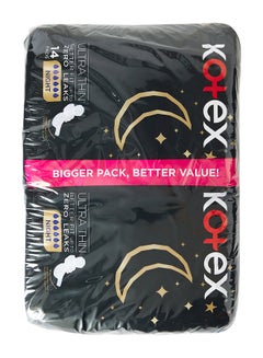 Ultra Thin Night With Wings 14 Sanitary Pads Pack Of 2