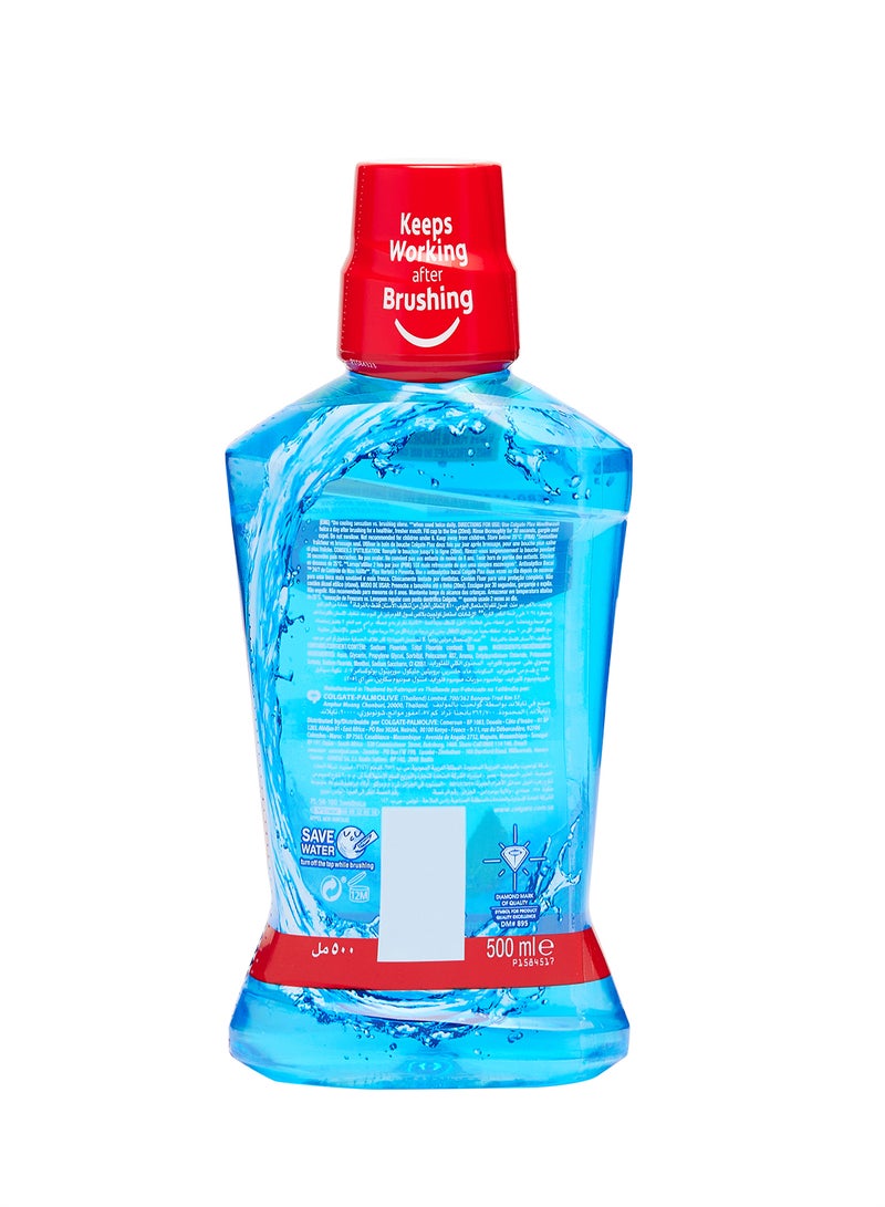 Colgate - Pack Of 3 Plax Peppermint Mint Mouthwash 500ml - Image 1
