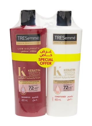 Pack Of 2 Shampoo Keratin And Conditioner 400+400ml - v1668085741/N40253105A_1