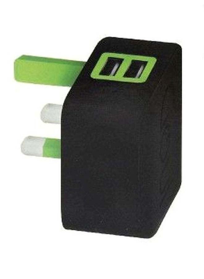 Goui Powerful Wall Charger With USB Cable Black/Green  - Image 3