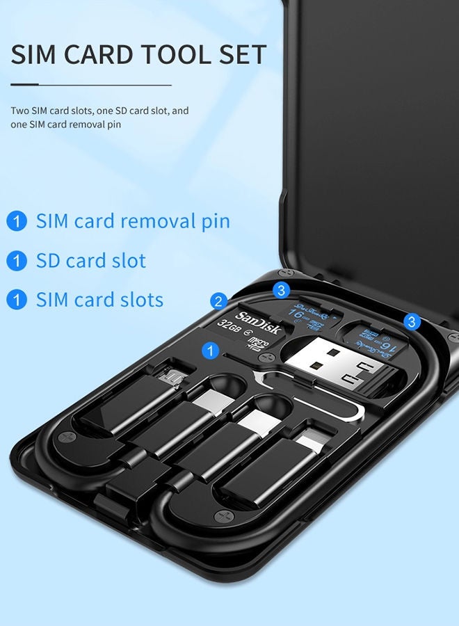 Kaku 3-In-1 Multi-Purpose Charging Cable Kit Black - Image 3