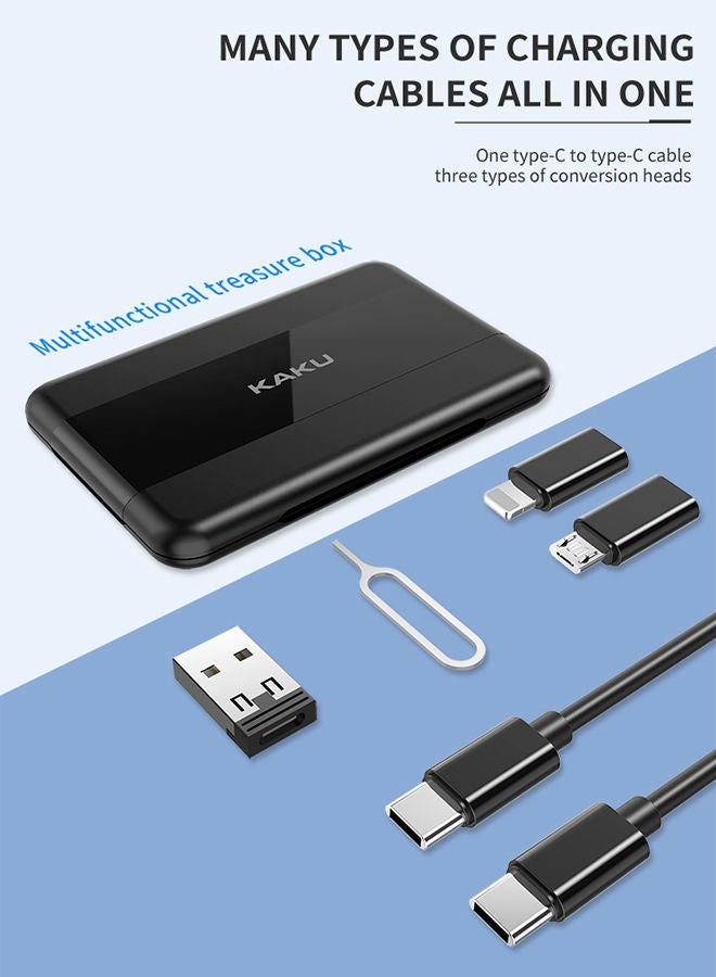 Kaku 3-In-1 Multi-Purpose Charging Cable Kit Black - Image 4