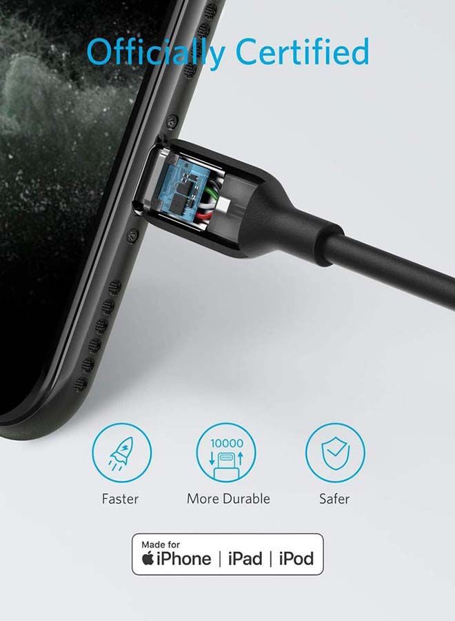 Anker - PowerLine III USB-C to Lightning 0.9 Meter Black - Image 1