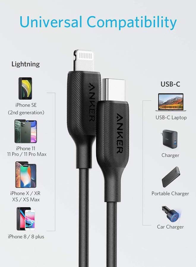 Anker - PowerLine III USB-C to Lightning 0.9 Meter Black - Image 1