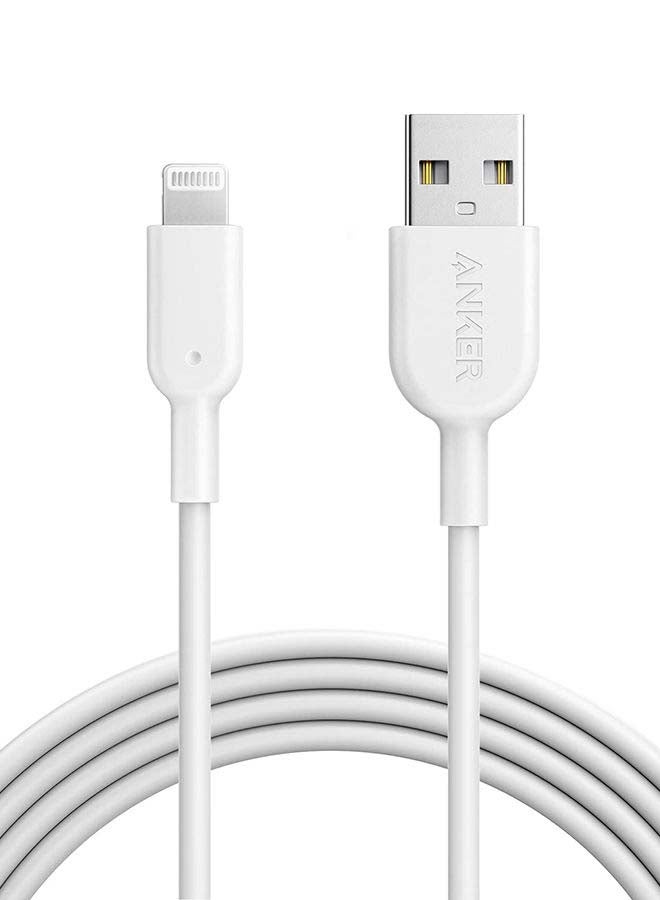 Anker - USB Charger Cable For iPhone White - Image 1