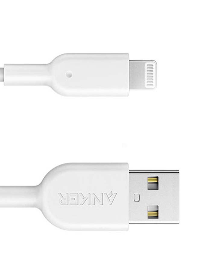 Anker - USB Charger Cable For iPhone White - Image 1