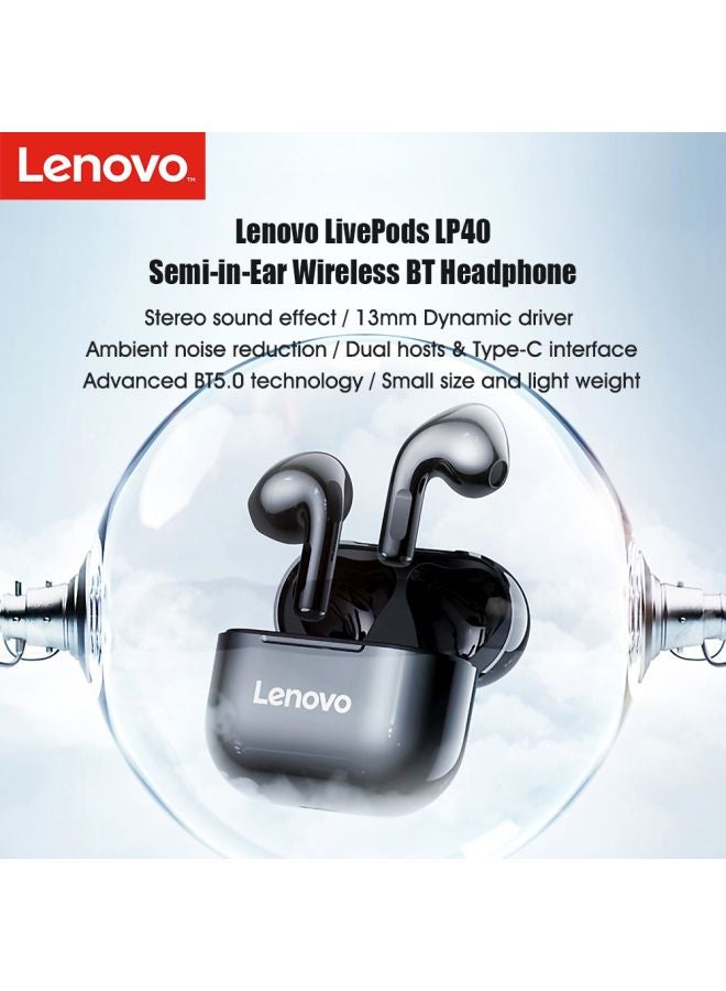 Lenovo LivePods BT 5.0 Earbuds Black  - Image 3