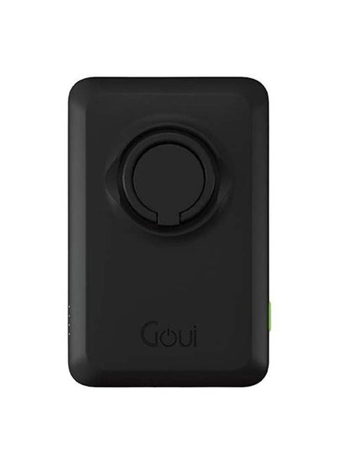 5000 mAh 5000 mAh Mag Wireless Power Bank – Magnetic Charging with Finger Holder for Effortless Phone Use & Portability - Black Black