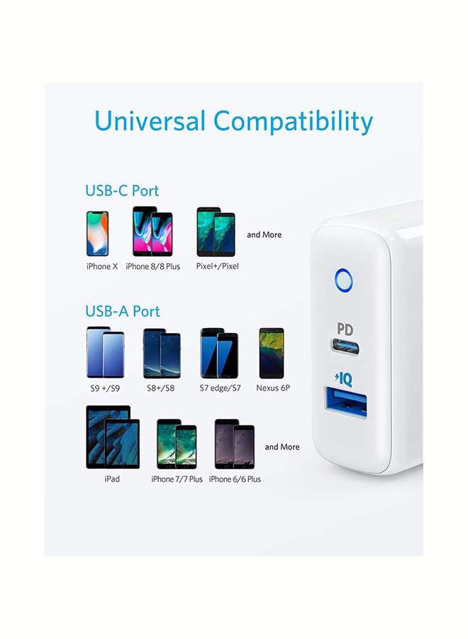 Anker PowerPort PD Plus 2 35W 2-Port Wall Charger A2636K21 White  - Image 4