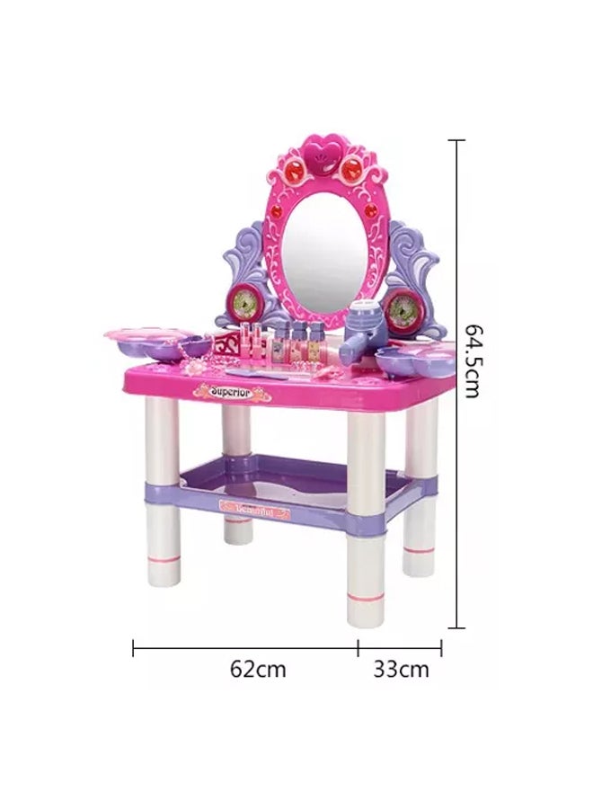 XIANGYU Kids Musical Beauty Play Set Dressing Table With Mirror And Light 62x33x64.5cm  - Image 4
