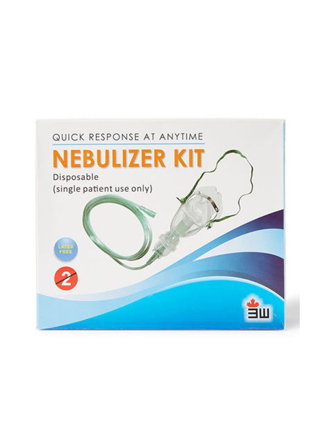 Nebulizer Kit Adult - 1 Set/Box for Face with Mask And Adjustable Elastic Strap -, Clear