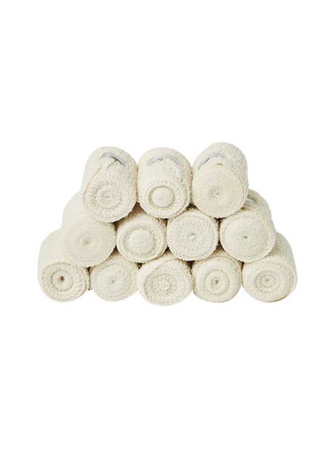 3W Healthcare - 3W 12-Piece Crepe Bandage Wrap, 5x4.5cm - Durable Compression Bandage Crepe Bandage, Specially Made for Orthopedic and Sports Injury - Image 1