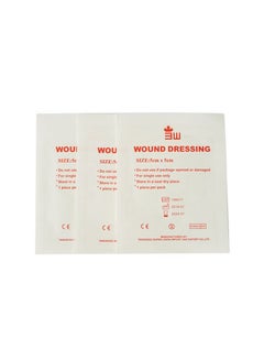 3W Sterile Wound Dressing - 50 Pieces - Size 5X5Cm, Adhesive Island Dressing, Edged Gauze Dressing, Sterile Wound Dressing, Breathable Square Bandage, Gauze Tape Pads, Individually Wrapped Pouches - v1668147226/N32556584A_2