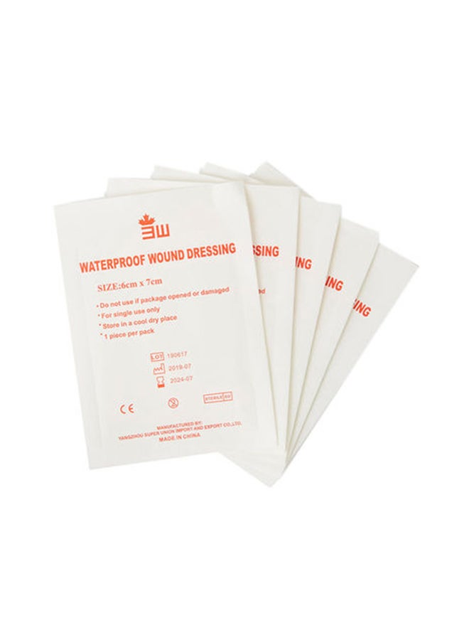 3W Healthcare 3W Waterproof Wound Dressing - 50 Pieces - Size 6X7Cm, Adhesive Island Dressing, Edged Gauze Dressing, Sterile Wound Dressing, Breathable Square Bandage, Gauze Tape Pads, Individually Wrapped Pouches  - Image 2