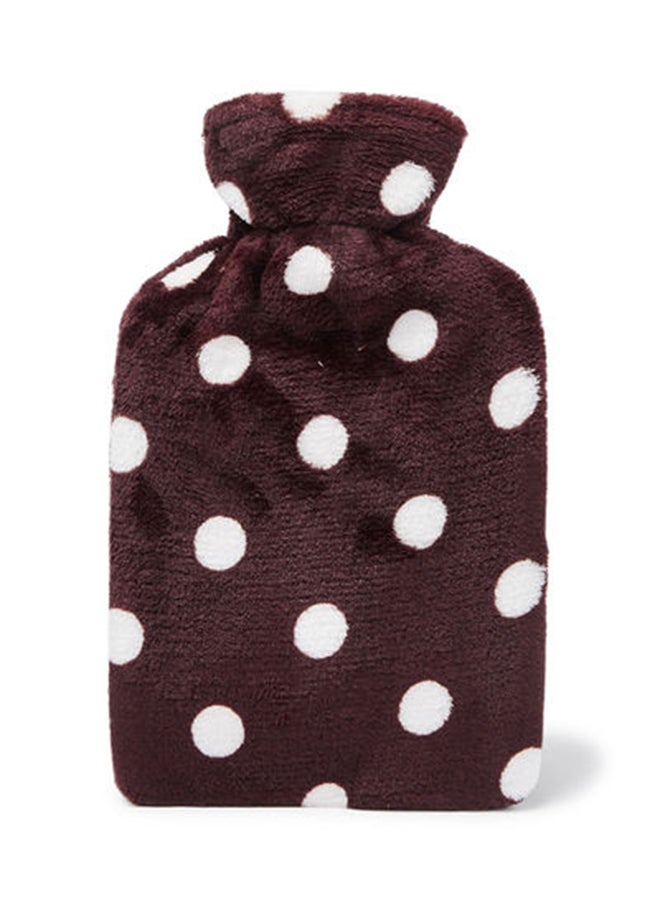 3W Healthcare Hot Water Bottle 1L - Fleece Cover Brown (Removable) - Cold and Hot Pack with Knitted cover, Hot pack for Pain Relief, Cramps, Menstrual pain Relief Therapy  - Image 2