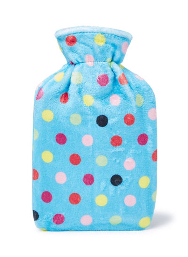 3W Healthcare Hot Water Bottle 1L - Fleece Cover Cyan (Removable) - Cold and Hot Pack with Knitted cover, Hot pack for Pain Relief, Cramps, Menstrual pain Relief Therapy  - Image 2