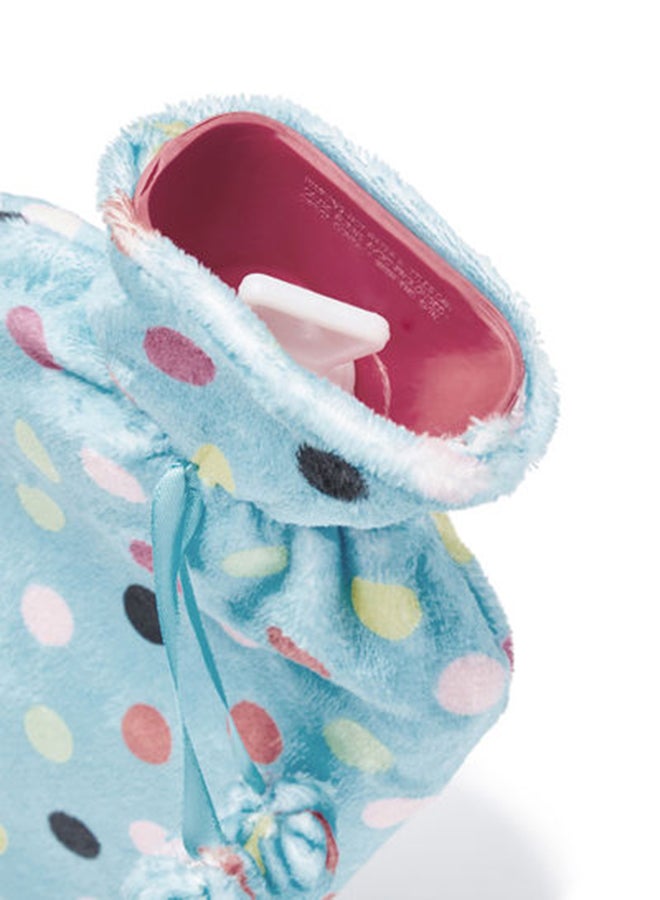 3W Healthcare Hot Water Bottle 1L - Fleece Cover Cyan (Removable) - Cold and Hot Pack with Knitted cover, Hot pack for Pain Relief, Cramps, Menstrual pain Relief Therapy  - Image 3