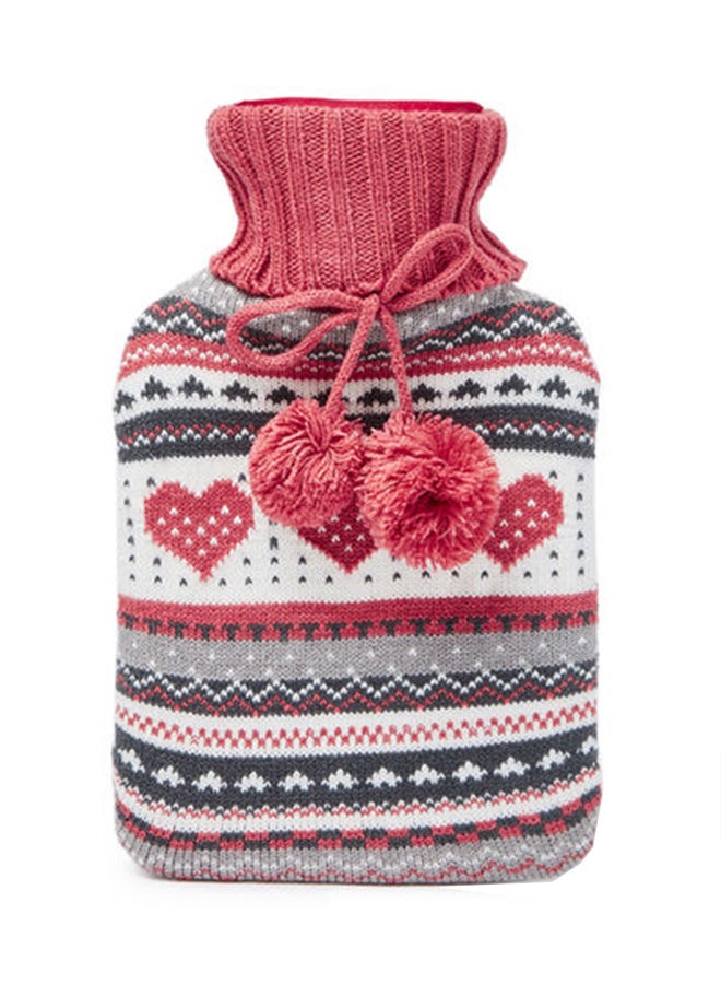 3W Healthcare Hot Water Bottle 1L - Knitted Sweater Removable - Cold and Hot Pack with Knitted cover, Hot pack for Pain Relief, Cramps, Menstrual pain Relief Therapy  - Image 1