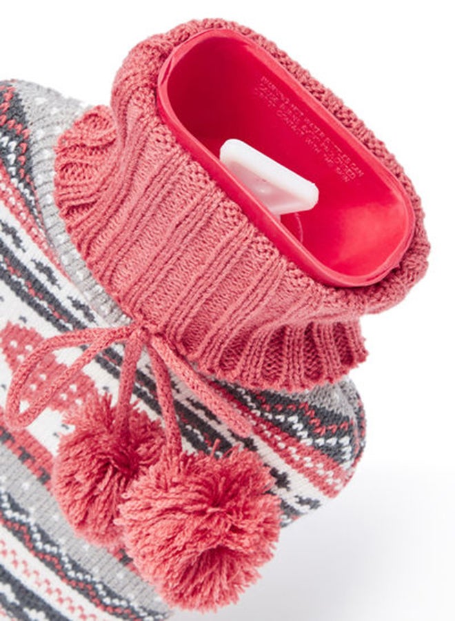 3W Healthcare Hot Water Bottle 1L - Knitted Sweater Removable - Cold and Hot Pack with Knitted cover, Hot pack for Pain Relief, Cramps, Menstrual pain Relief Therapy  - Image 3