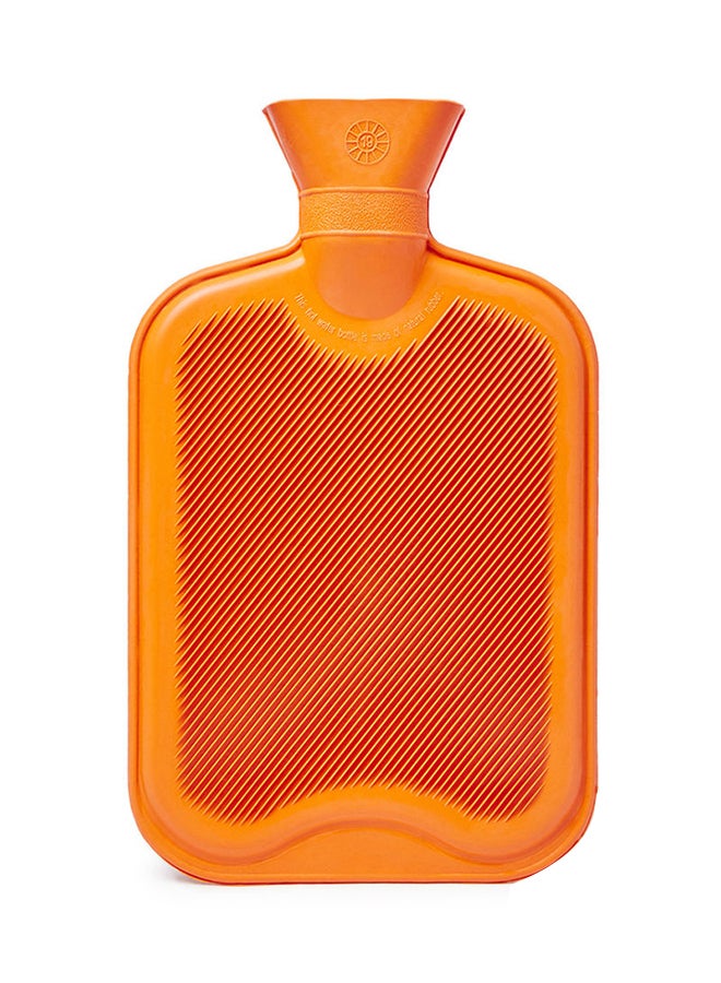 3W Healthcare Hot Water Bottle 2L - Orange - Cold and Hot Pack with Knitted cover, Hot pack for Pain Relief, Cramps, Menstrual pain Relief Therapy  - Image 1