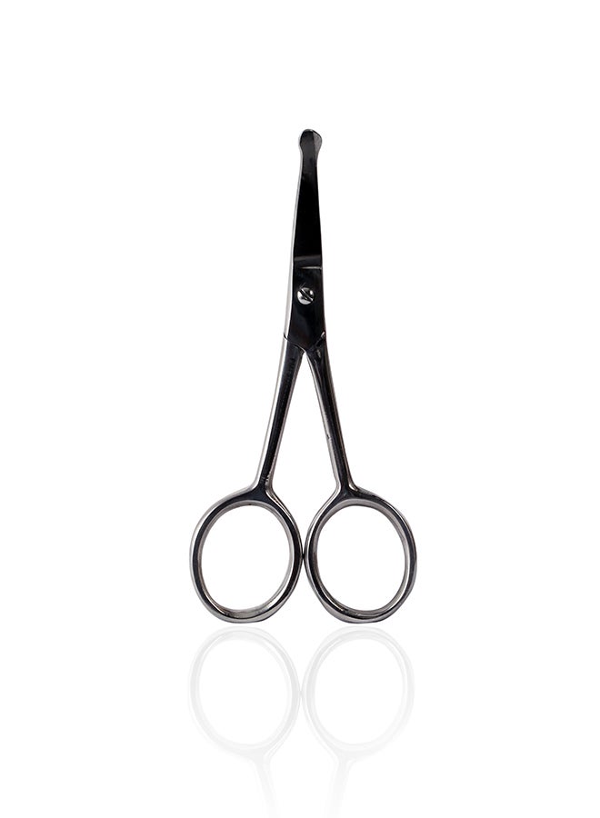 3W Healthcare 3W Scissors Curved 4 Inch Unisex Nose Hair Scissor, Eyebrow Scissors Round Tip Design, Rounded Safety Tip Clipper. Professional Grooming Scissors for Hair, Eyelashes, Nose, Eyebrow Trimming, Mustache  - Image 2