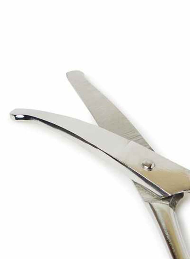 3W Healthcare 3W Scissors Curved 4 Inch Unisex Nose Hair Scissor, Eyebrow Scissors Round Tip Design, Rounded Safety Tip Clipper. Professional Grooming Scissors for Hair, Eyelashes, Nose, Eyebrow Trimming, Mustache  - Image 3