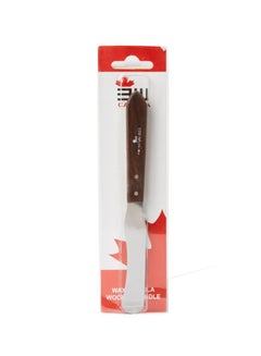 3W Healthcare 3W Wax Spatula Moon Model Handle Stainless Steel Wax Mixing Knife Applicator Wood Handle Hair Removal Tool for Applying or Mixing Cartridge Wax, Hot Wax, Cold Wax, Beeswax, Etc  - Image 1