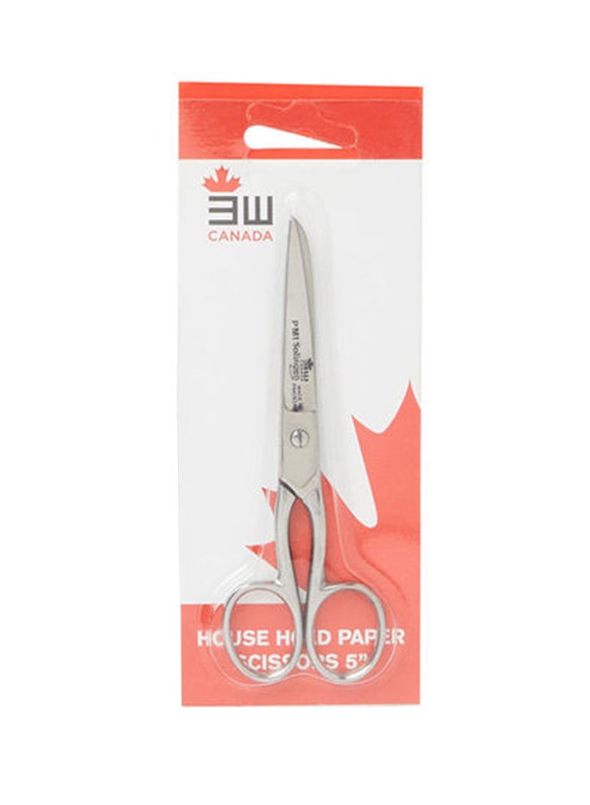 3W Healthcare Household Paper Scissor 5'' Silver - Image 1
