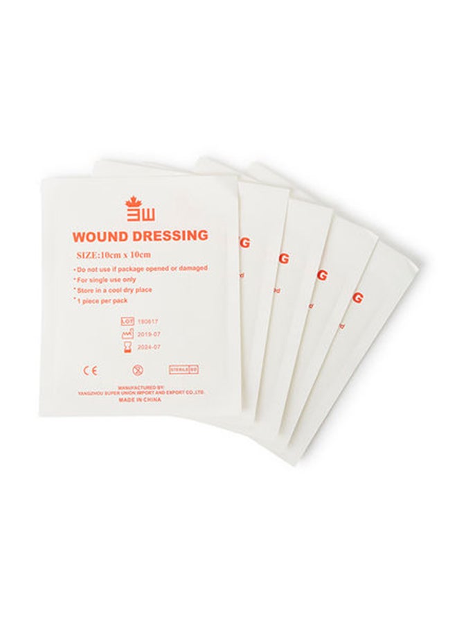 3W Healthcare 3W Sterile Wound Dressing - 50 Pieces - Size 10X10Cm, Adhesive Island Dressing, Edged Gauze Dressing, Sterile Wound Dressing, Breathable Square Bandage, Gauze Tape Pads, Individually Wrapped Pouches - Image 2
