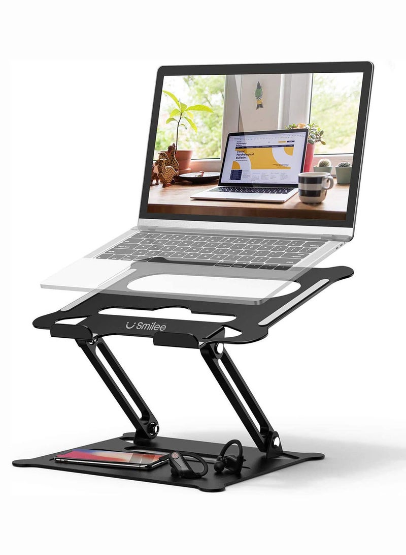 SMILEE Foldable Aluminum Laptop Stand Black  - Image 2